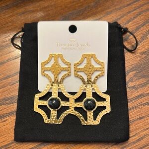 Treasure Jewels Gold Statement Earrings
